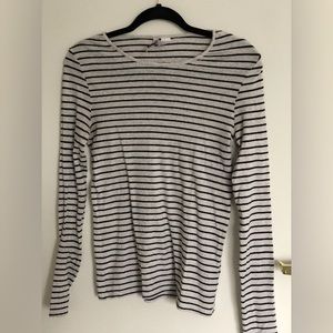 Black striped white shirt